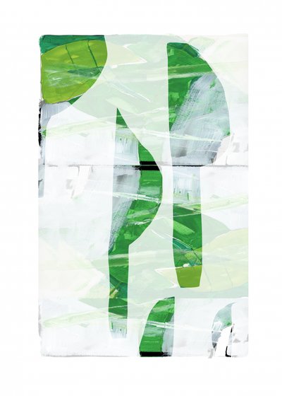 Levendig groen, abstract door cartissi