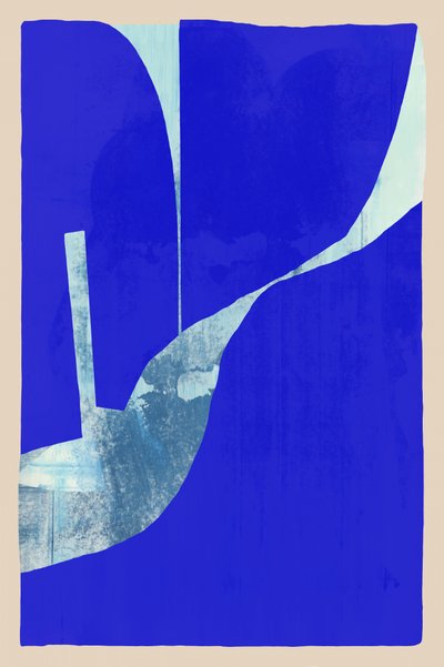 Levendige blauwe abstractie door cartissi