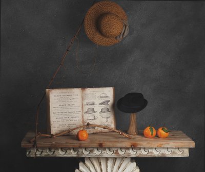 Stilleven met vintage hoed door chenyi wang