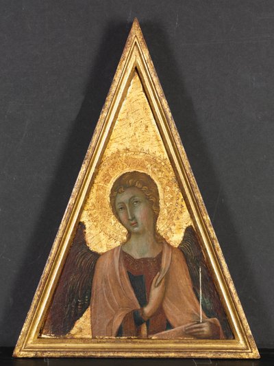 Pinnakel met Engel door circle of Niccolò di Segna