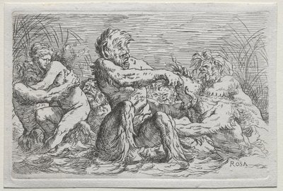 Rivieren Goden door copy after Salvator Rosa