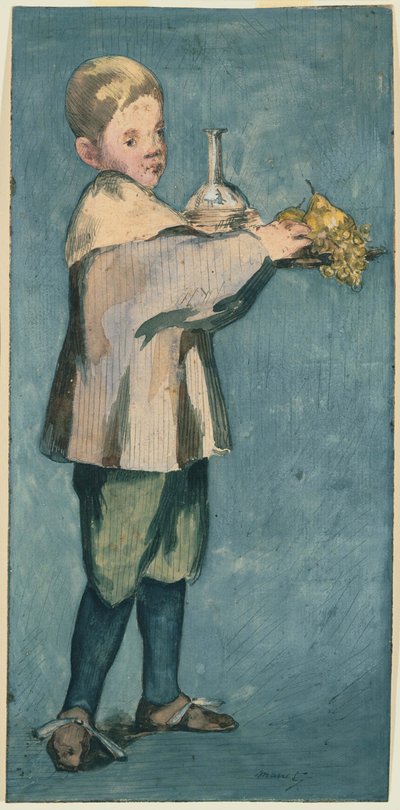 Jongen met een dienblad door Édouard Manet