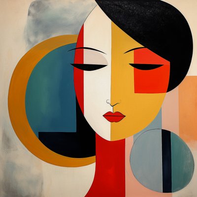 Een Scandinavische vrouw, modern minimalistisch door F. Abderrahim