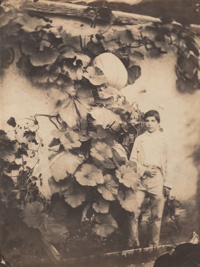 Jongen met een pompoenrank,1854 (foto) door freres Varin