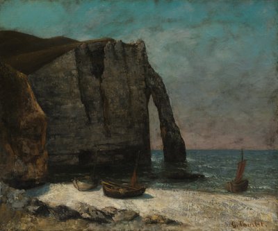 De Klif bij Étretat door imitator of Gustave Courbet