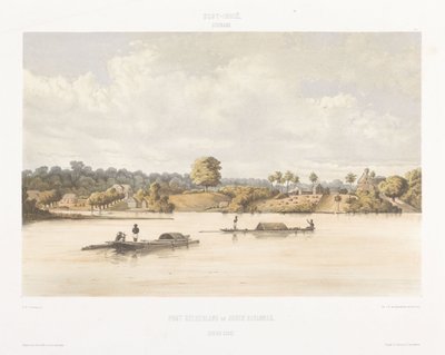 Gezicht op Post Gelderland en Joden Savannah door jonkheer Jacob Eduard van Heemskerck