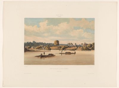 Post Gelderland en Joden Savannah (rivier zijde) door jonkheer Jacob Eduard van Heemskerck