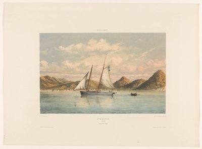 Sint-Maarten (St. Martin. Baai en stad) door jonkheer Jacob Eduard van Heemskerck
