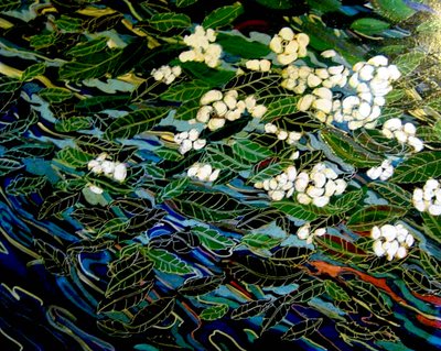 Bloemen in beek, 2012 (gemengde techniek) door linda arthurs