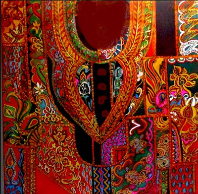 INDIA KURTA, 2017 (gemengde techniek) door linda arthurs