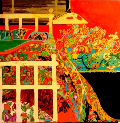 Winter Slaapkamer, 2017 (gemengde techniek) door linda arthurs