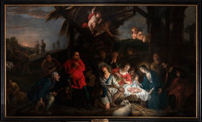 De aanbidding van de herders door or Liemaecker Nicolaas de Liemakere