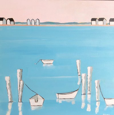Rustige kustboten door phyllis adams