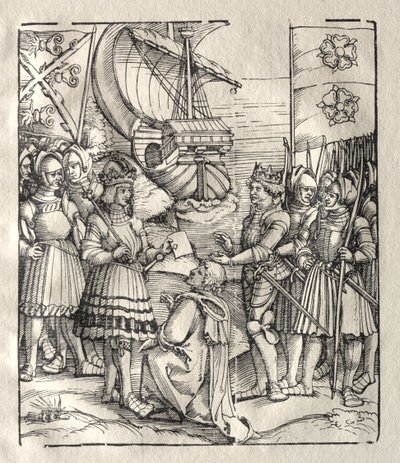 Maximiliaan sluit vrede met Hendrik VII door possibly by Peter Flötner