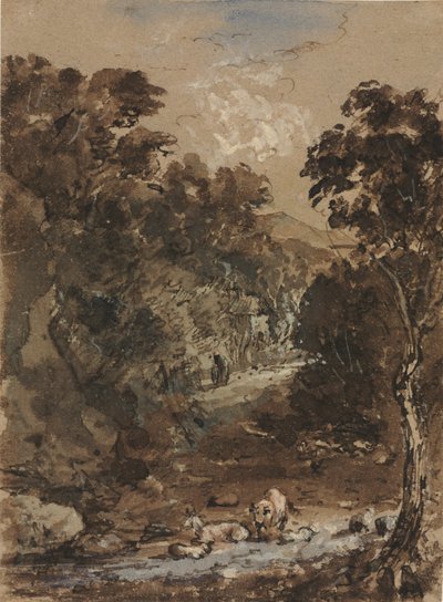 Landschap met Boerderijdieren door probably by the so called Premier Engraver