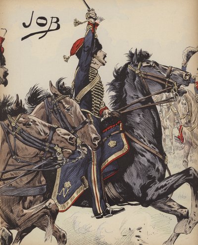 Franse cavalerist van de Napoleontische oorlogen door pseudonym for Onfray de Breville Jacques Job