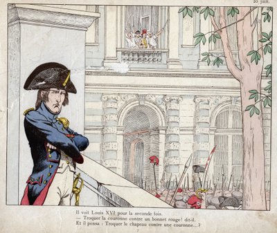Hij zag Lodewijk XVI voor de tweede keer (Invasie van de Tuilerieën, 20 juni) door pseudonym for Onfray de Breville Jacques Job