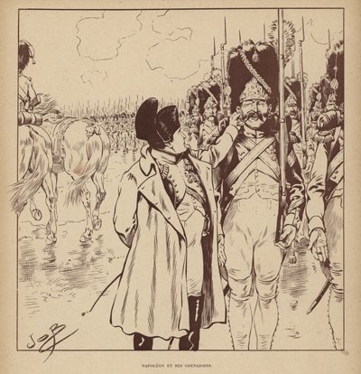 Napoleon en zijn grenadiers door pseudonym for Onfray de Breville Jacques Job