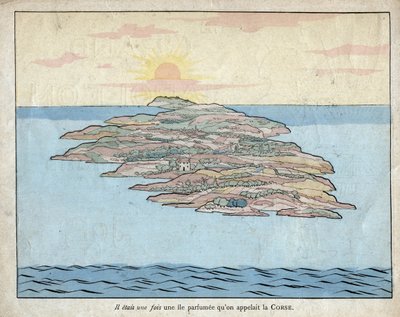 Er was eens een geurig eiland genaamd Corsica - lithografie door Job (Jacques Onfroy de Breville) uit 