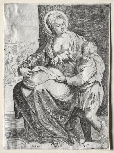 Madonna met de Witte Raaf door school of Annibale Carracci