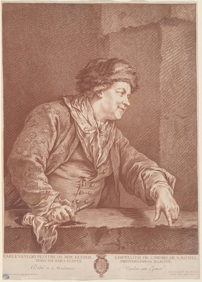 Carle Van Loo door the Elder Gilles Demarteau after Carle Van Loo