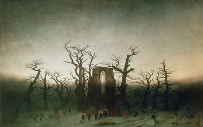 Abdij in Oakwood door Caspar David Friedrich