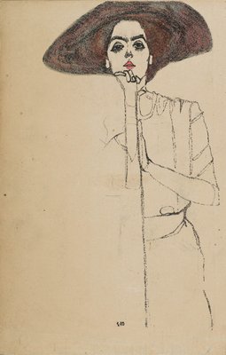 Portret van een vrouw, 1910 door Egon Schiele