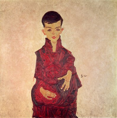 Rainerbub (Portret van Herbert Rainer op ongeveer 6 jaar oud) 1910 door Egon Schiele