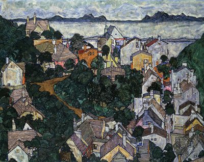 Zomer landschap; Zomerlandschap, 1917 door Egon Schiele