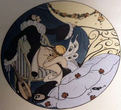 Reeks aquarellen gepubliceerd in 1925 onder de titel Les Delassements d&39;Eros in Erotopolis Parijs door Gerda Marie Frederike Wegener