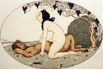 Reeks aquarellen gepubliceerd in 1925 onder de titel Les Delassements d&39;Eros in Erotopolis Parijs door Gerda Marie Frederike Wegener
