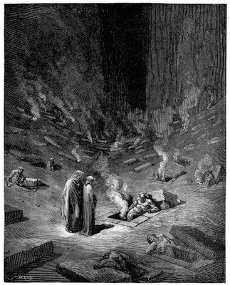 Hel: de stad Dis, Romeinse god van de onderwereld, 1863 door Gustave Dore