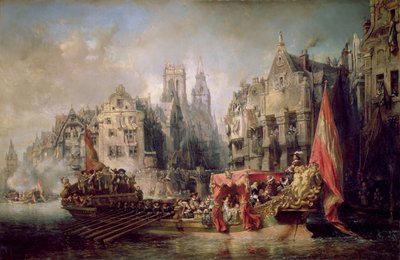 De aankomst van Fernando Alvarez de Toledo, hertog van Alba (1508-82) te Rotterdam in 1567, 1844 door Eugene Isabey