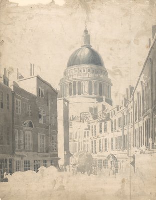 St. Pauls Cathedral, van St. Martins-le-Grand, Londen door Thomas Girtin