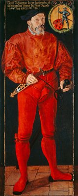 Portret van de Zürich-standaarddrager Jacob Schwytzer, 1564 door Tobias Stimmer