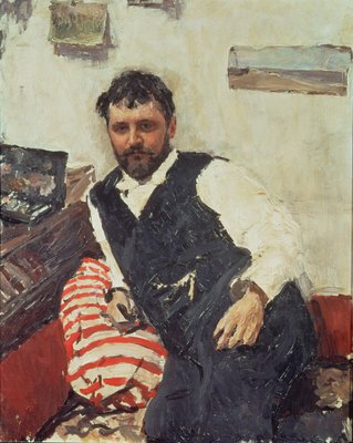 Portret van Konstantin Korovin (1861-1939), 1891 door Valentin Aleksandrovich Serov