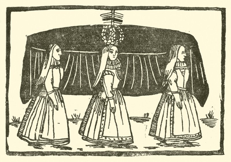Illustratie voor The Roxburghe Ballads (houtsnede) door (after) English School