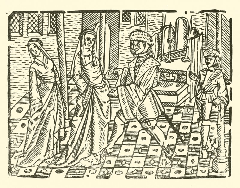 Illustratie voor The Roxburghe Ballads (houtsnede) door (after) English School