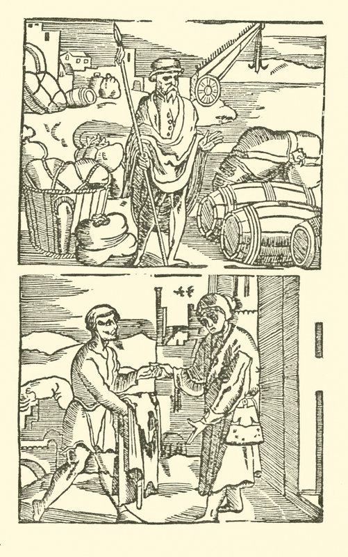 Illustratie voor The Roxburghe Ballads (houtsnede) door (after) English School