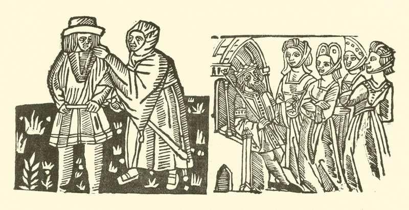 Illustratie voor The Roxburghe Ballads door (after) English School
