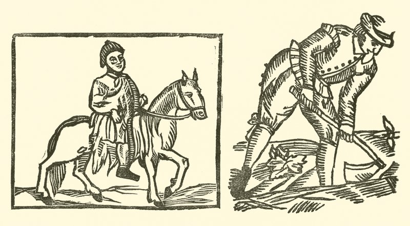 Illustratie voor The Roxburghe Ballads door (after) English School