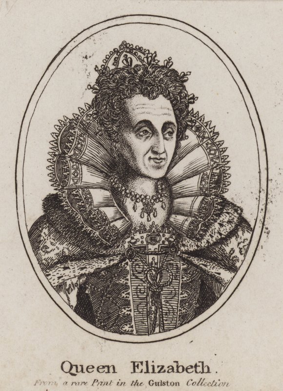 Koningin Elizabeth I (gravure) door (after) English School