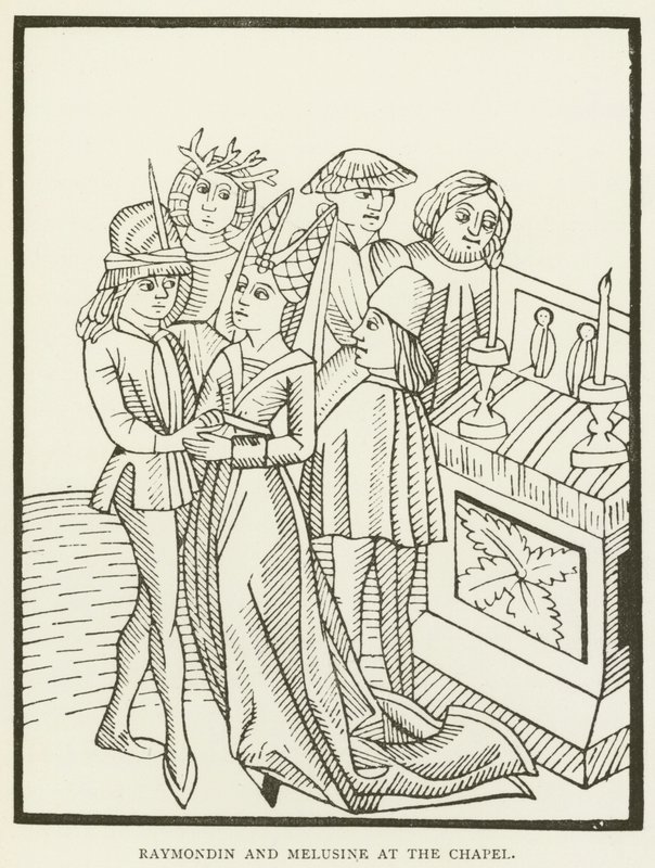 Raymondin en Melusine bij de kapel door (after) English School