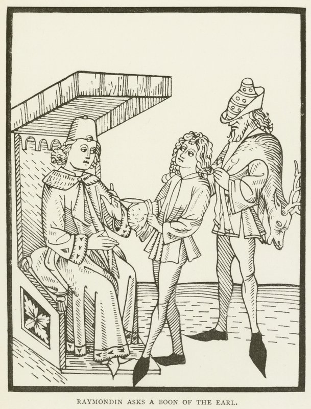 Raymondin vraagt een gunst van de Graaf door (after) English School