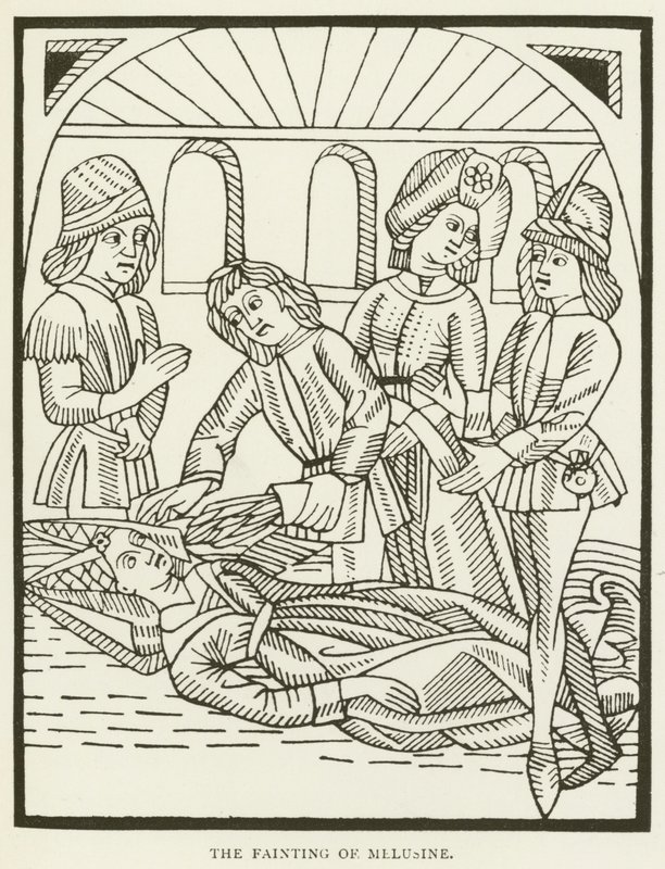 Het flauwvallen van Melusine door (after) English School