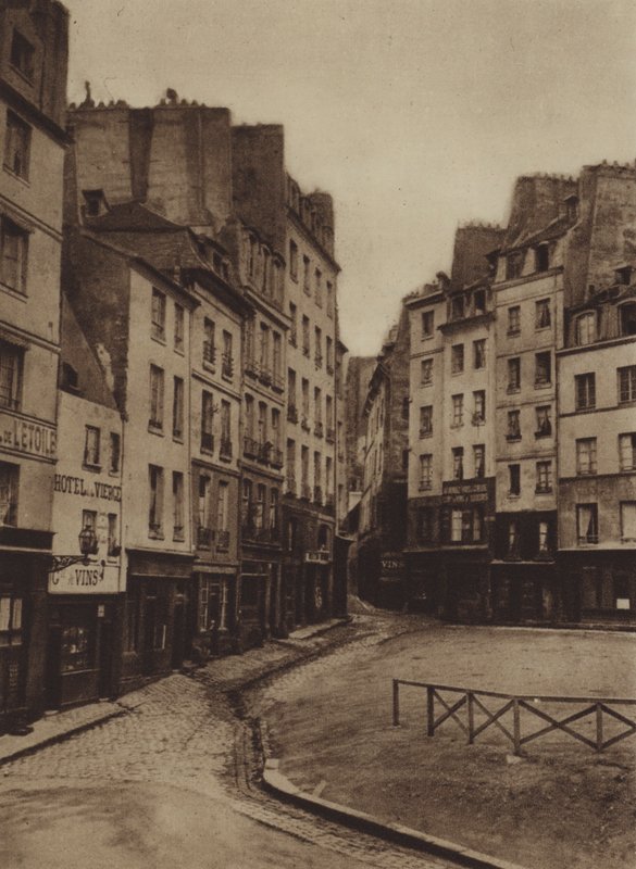 Hoek van de straten Jean-de-Beauvais en Lanneau door (after) French Photographer