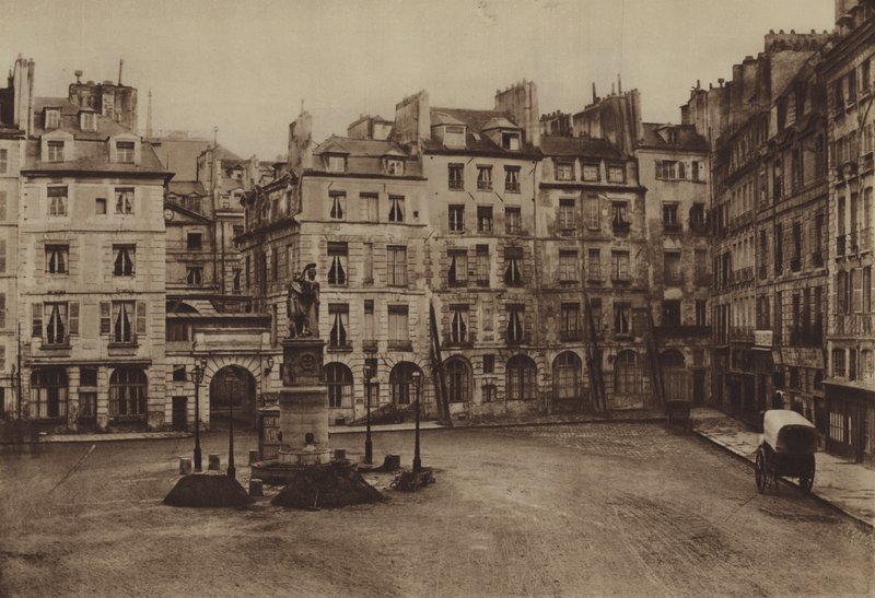 La place Dauphine, gedeeltelijk gesloopt in 1875 door (after) French Photographer