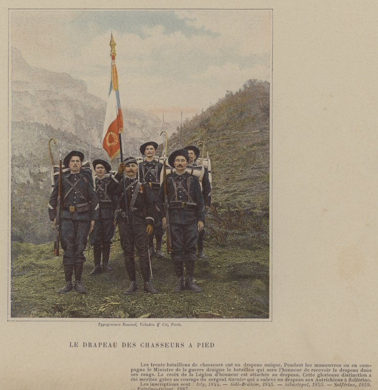 Le Drapeau des Chasseurs a Pied door (after) French Photographer