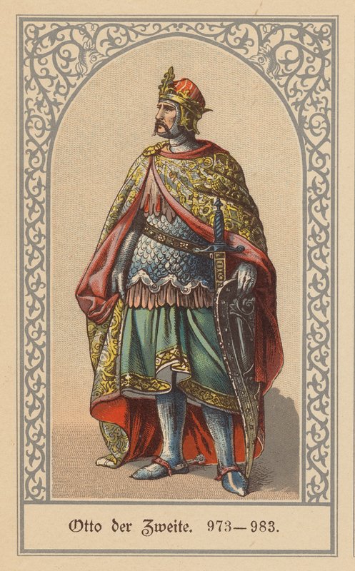 Otto II, Koning van Duitsland en Italië en Heilige Roomse Keizer door (after) German School