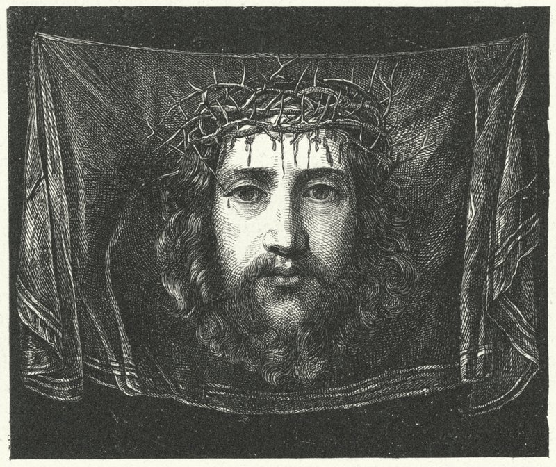 Sluier van Veronica met het portret van Christus door (c.1489 1534) (after) Correggio